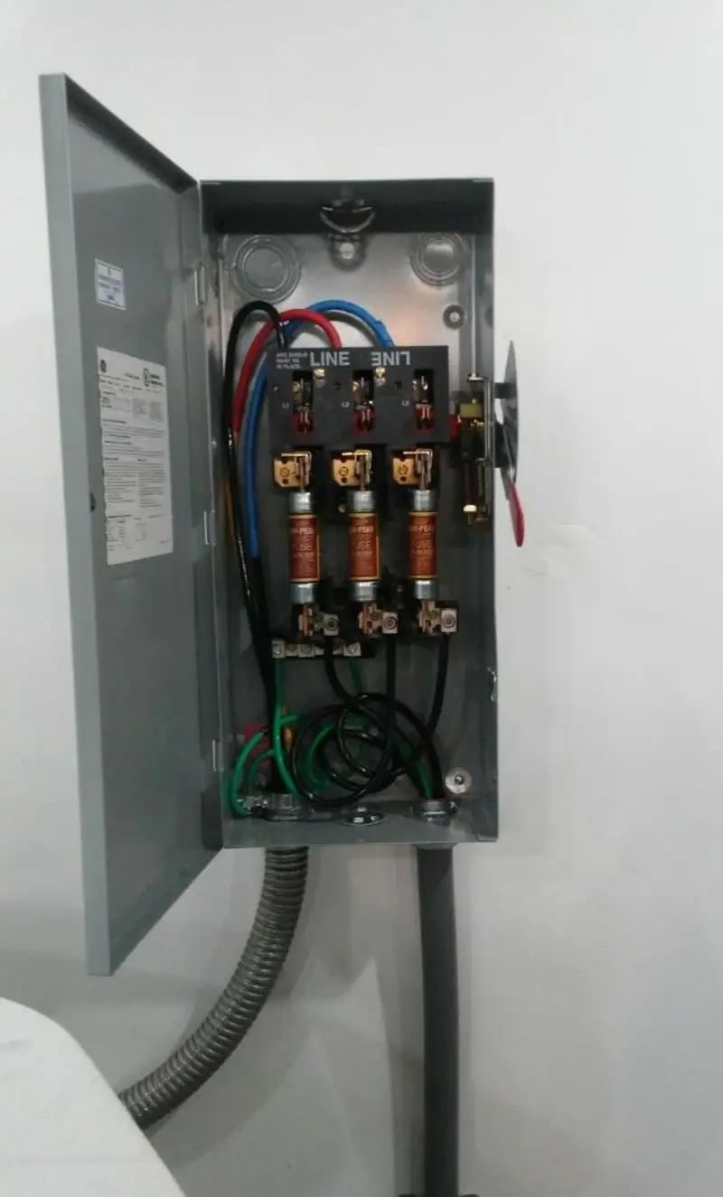 Three-phase disconnect switch installed for Electrical Wiring & Rewiring in Sturtevant